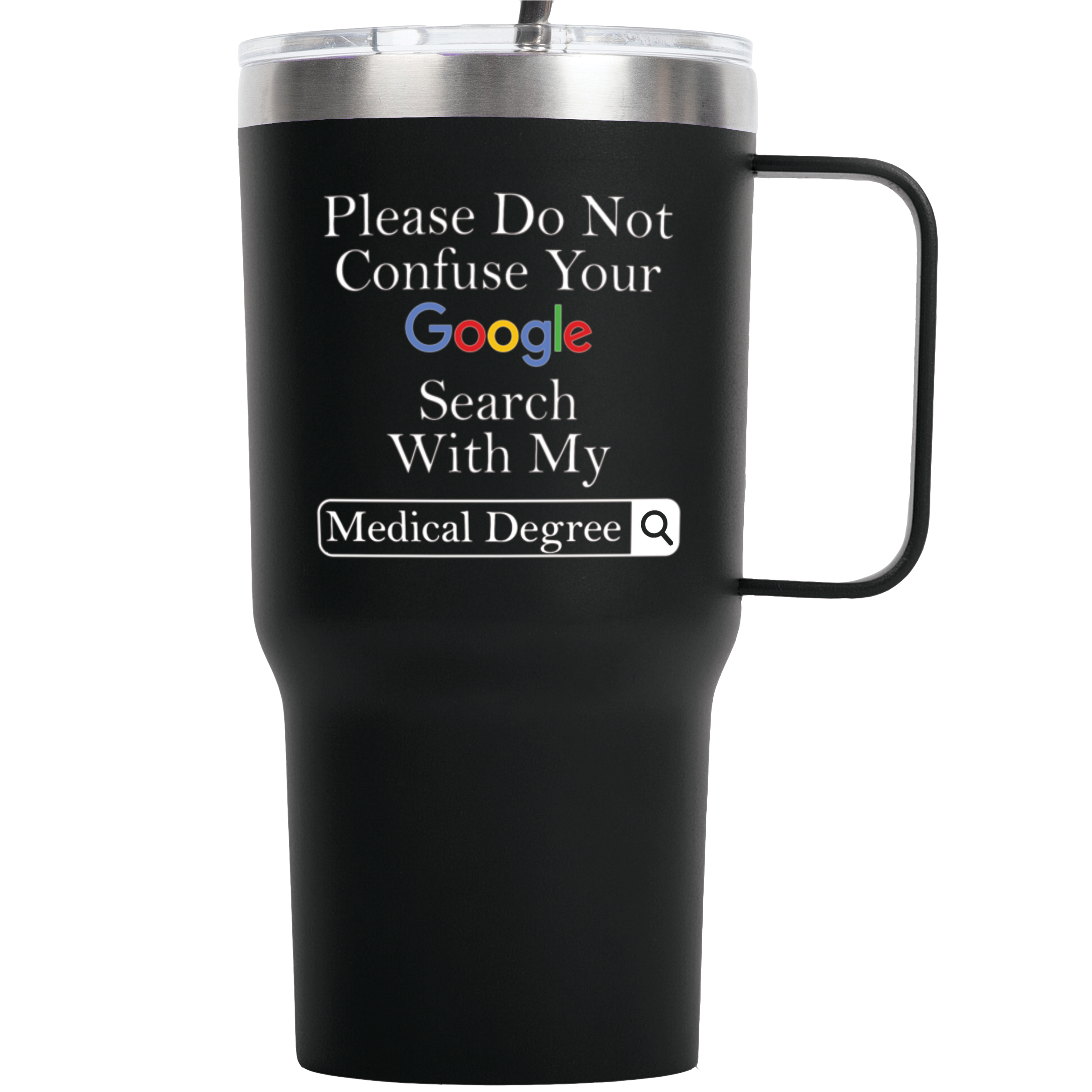 Gifts for Doctor Coworker - Google Doctor Black 20 ounce Hoz Tumbler Birthday Graduation Gifts