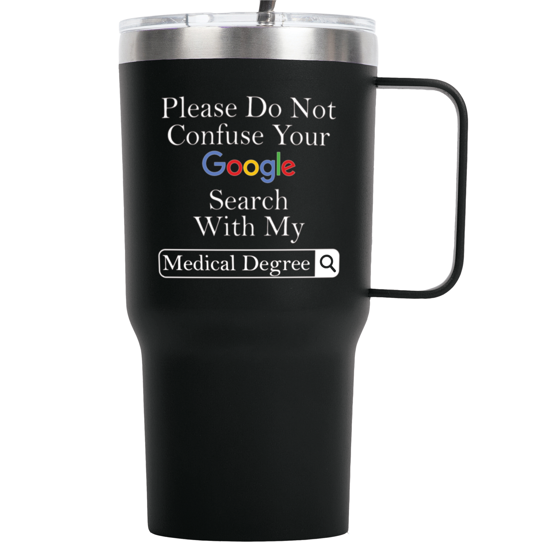 Gifts for Doctor Coworker - Google Doctor Black 20 ounce Hoz Tumbler Birthday Graduation Gifts