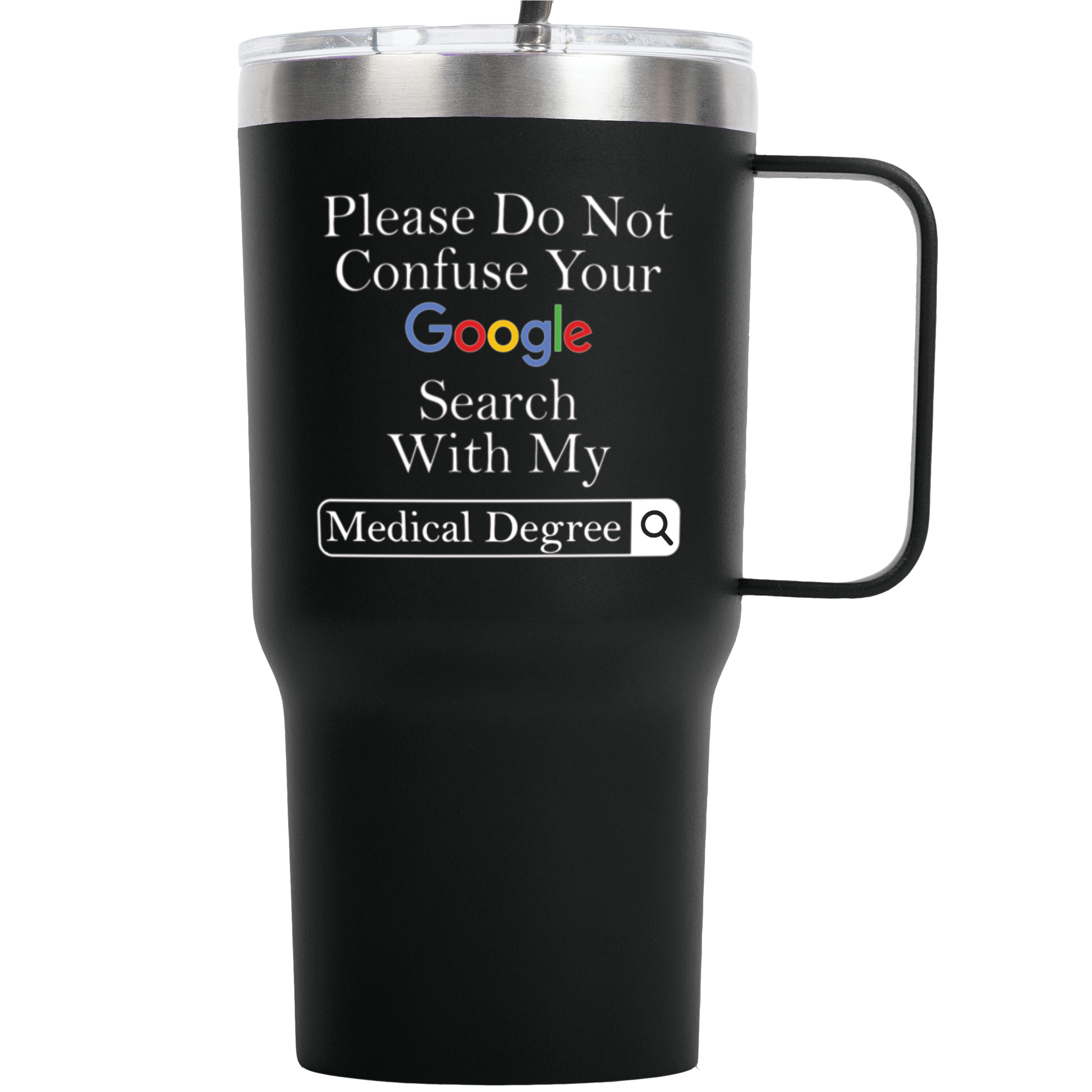 Gifts for Doctor Coworker - Google Doctor Black 20 ounce Hoz Tumbler Birthday Graduation Gifts