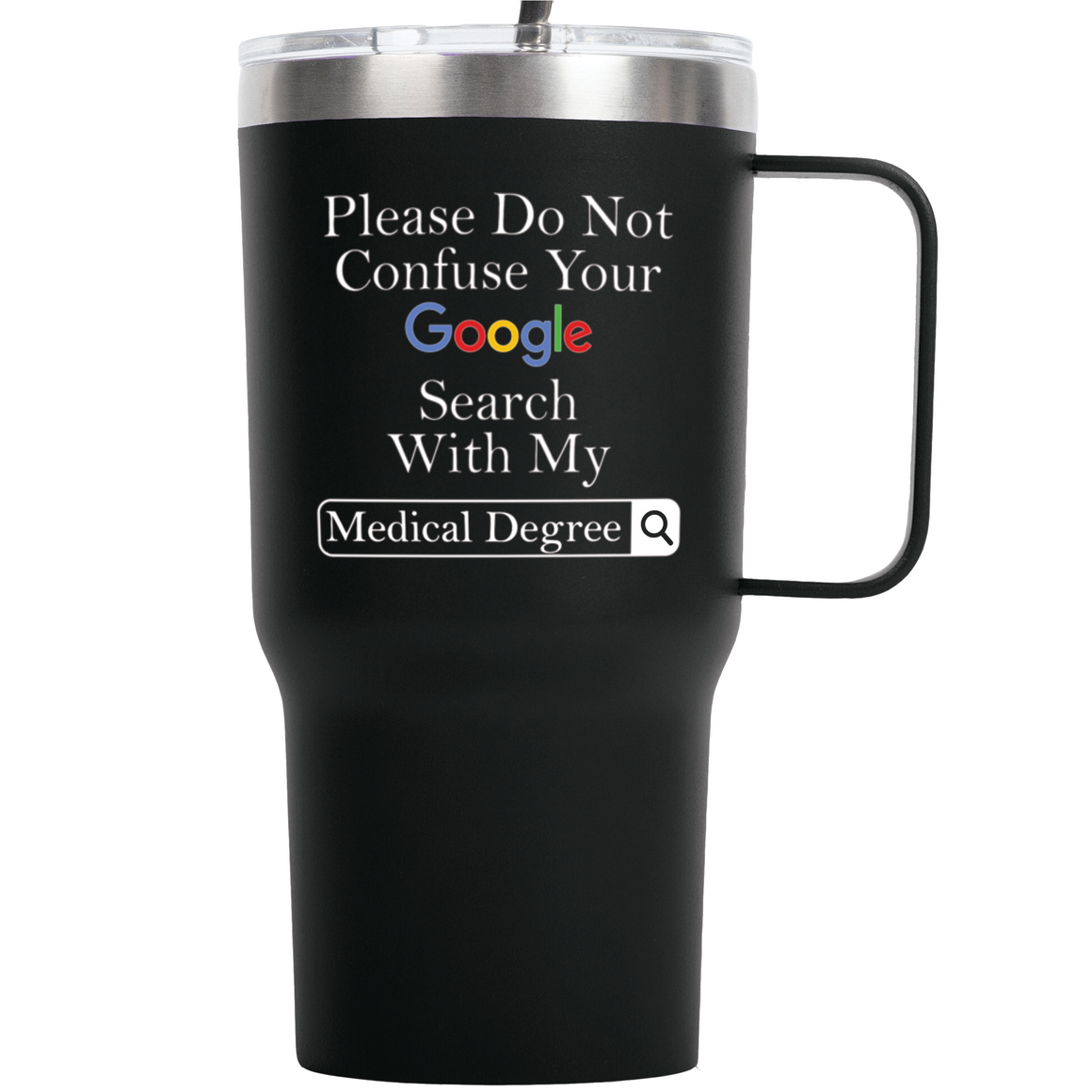 Gifts for Doctor Coworker - Google Doctor Black 20 ounce Hoz Tumbler Birthday Graduation Gifts