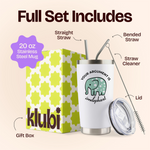 Gifts for Friends - Your Argument is Irrelephant White 20 ounce oz Tumbler Gifts Casual Friendship