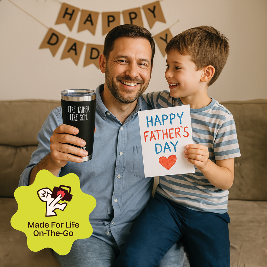Gift for Fathers - Like Father Like Son Black 20 ounce oz Tumbler Fathers Day