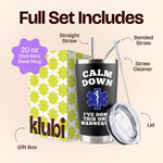 Gifts for Nurse Coworker - Calm Down I've Done This on A Mannequin - Black 20 ounce oz Tumbler Birthday Graduation