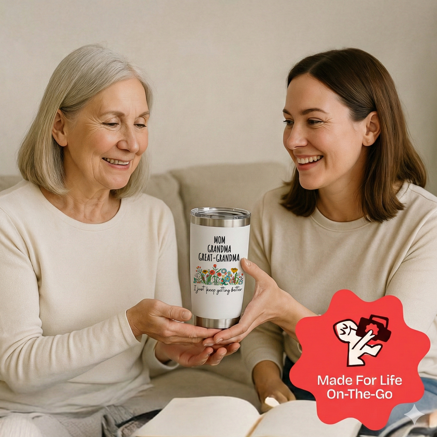 Gifts for Grandma - Great Grandma gifts coffee 20 ounce oz White Tumbler