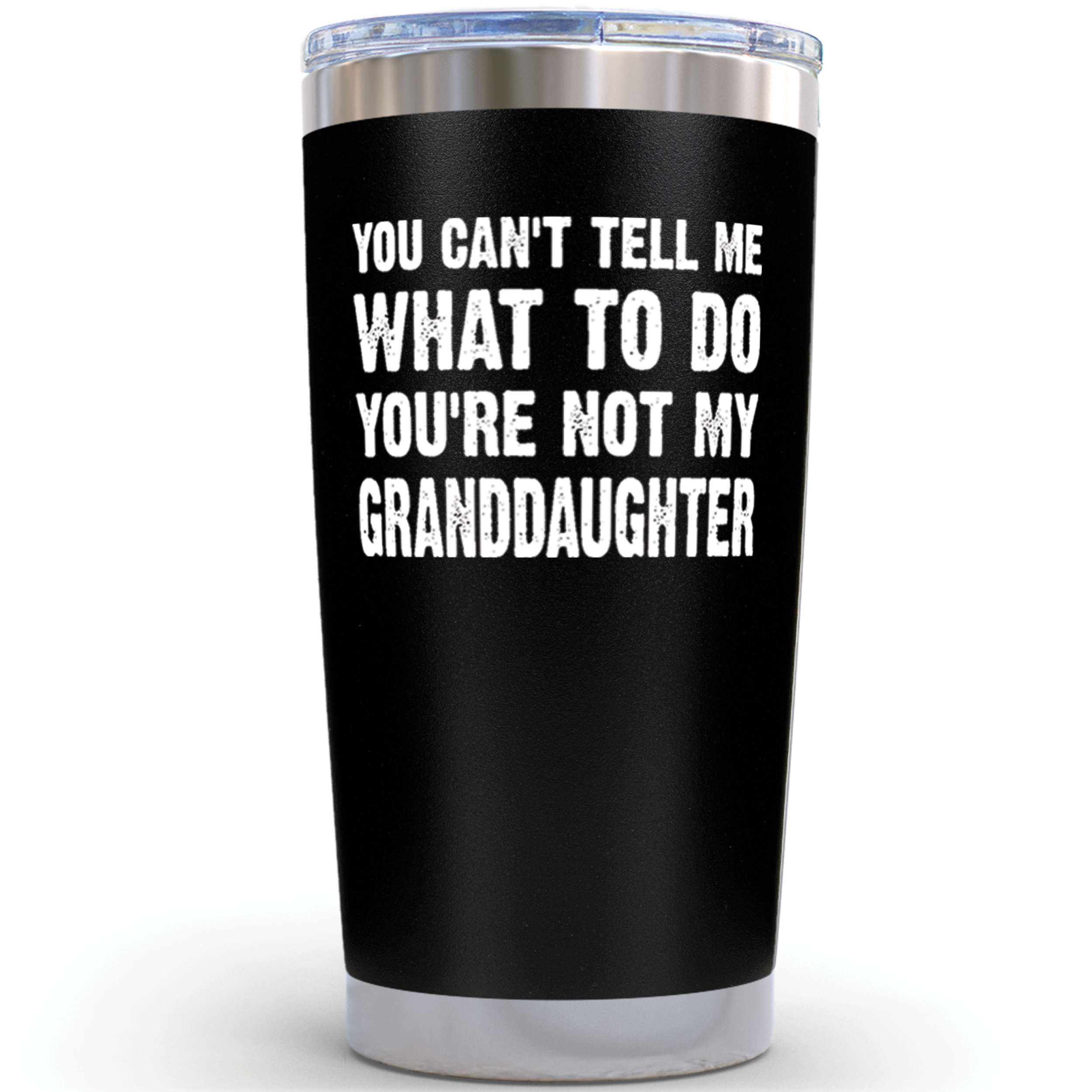 Gifts for Grandpa - Not My Granddaughter Black 20 ounce oz Tumbler Gifts Grandpa Father's Day