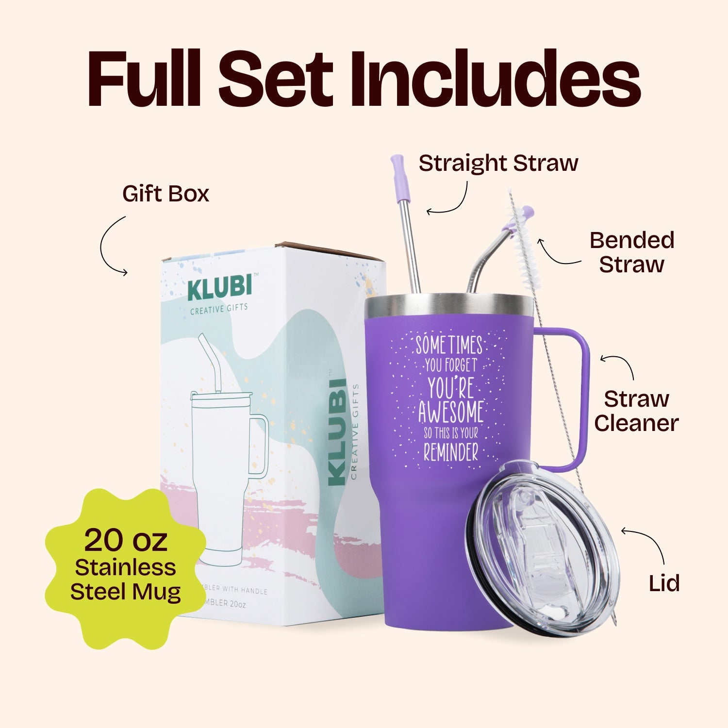 Gifts for Women and Mothers - Sometimes You Forget You Are Awesome 20 Ounce HOz Tumbler