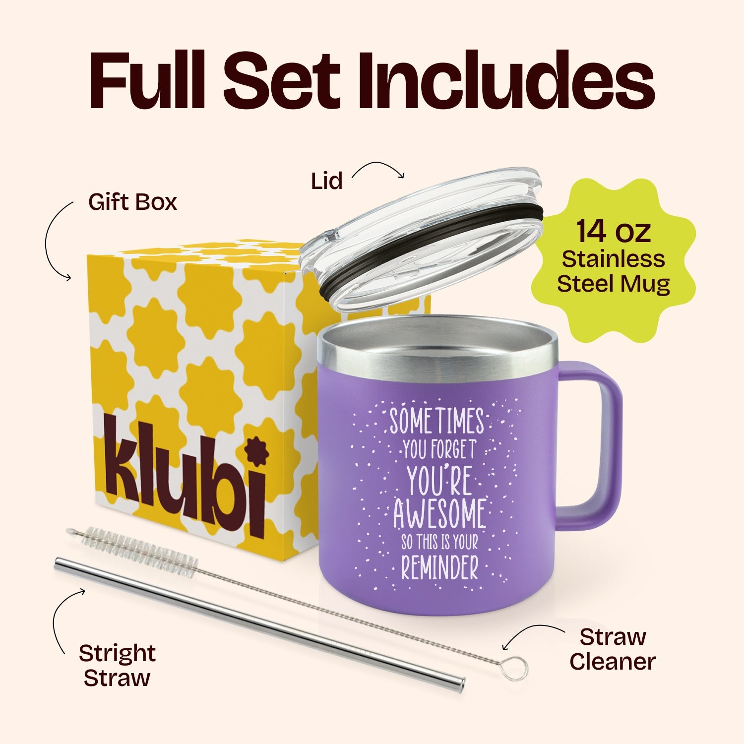 Gifts for Women and Mothers - Sometimes You Forget You Are Awesome 14 ounce oz Purple Mug Birthday Gifts