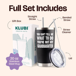 Gifts for Grandpa - Not My Granddaughter Black 20 ounce oz Tumbler Gifts Grandpa Father's Day