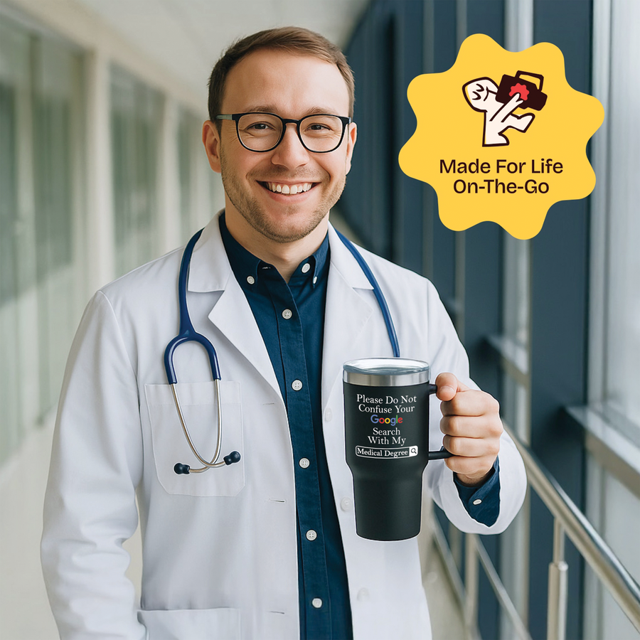 Gifts for Doctor Coworker - Google Doctor Black 20 ounce Hoz Tumbler Birthday Graduation Gifts