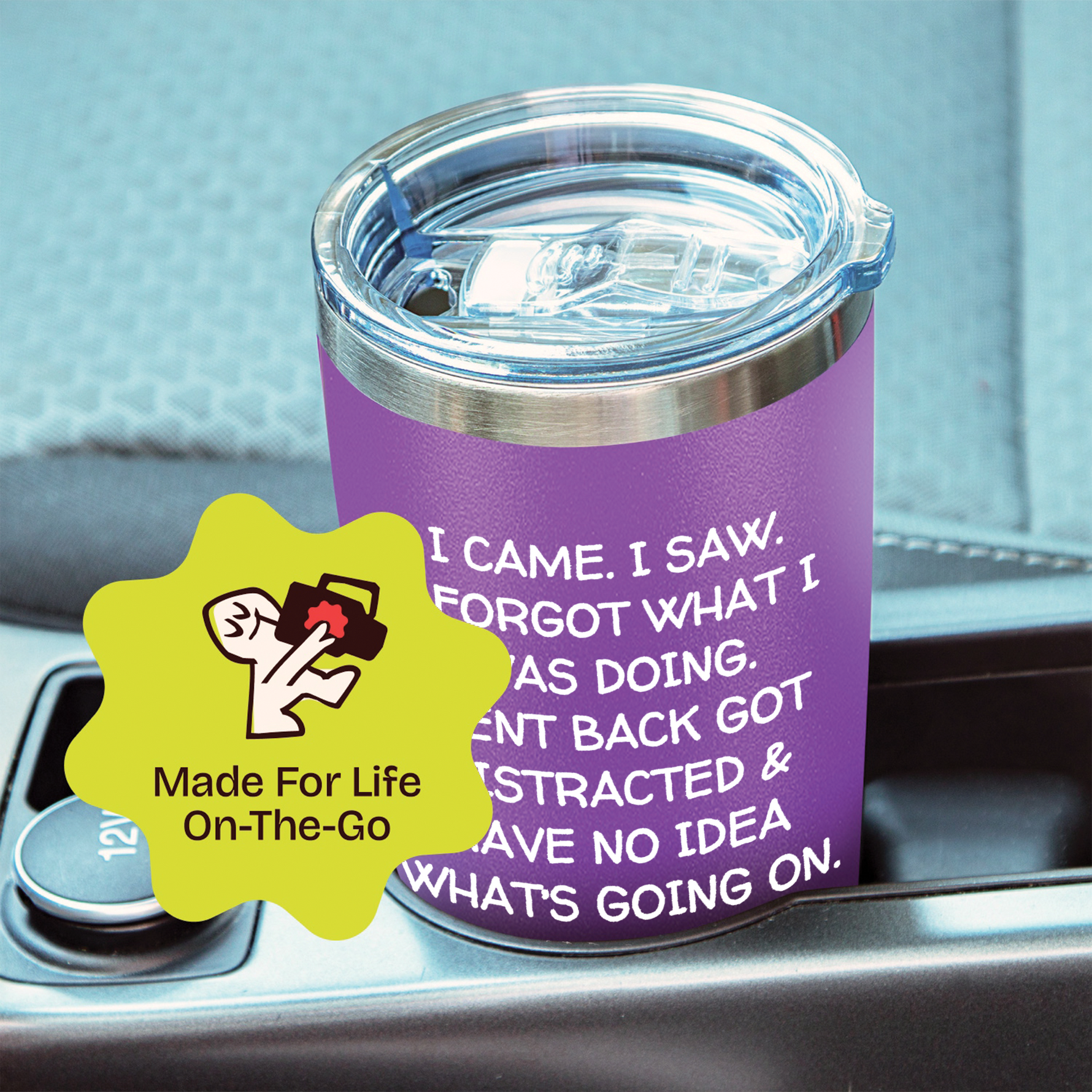 Gifts for Grandma Elder - I Came I Saw Purple 20 ounce oz Tumbler Gifts for Amazing Grandmother