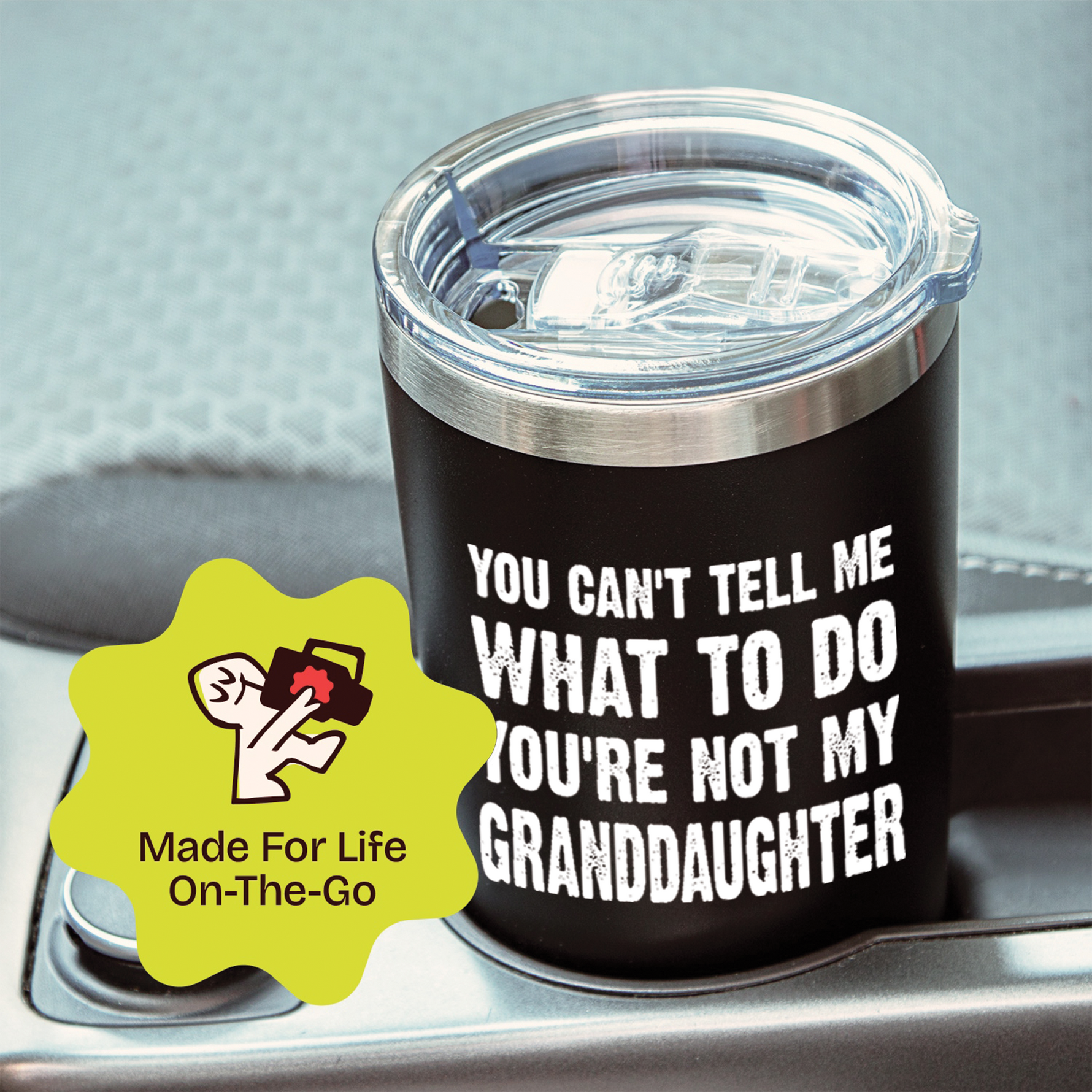 Gifts for Grandpa - Not My Granddaughter Black 20 ounce oz Tumbler Gifts Grandpa Father's Day