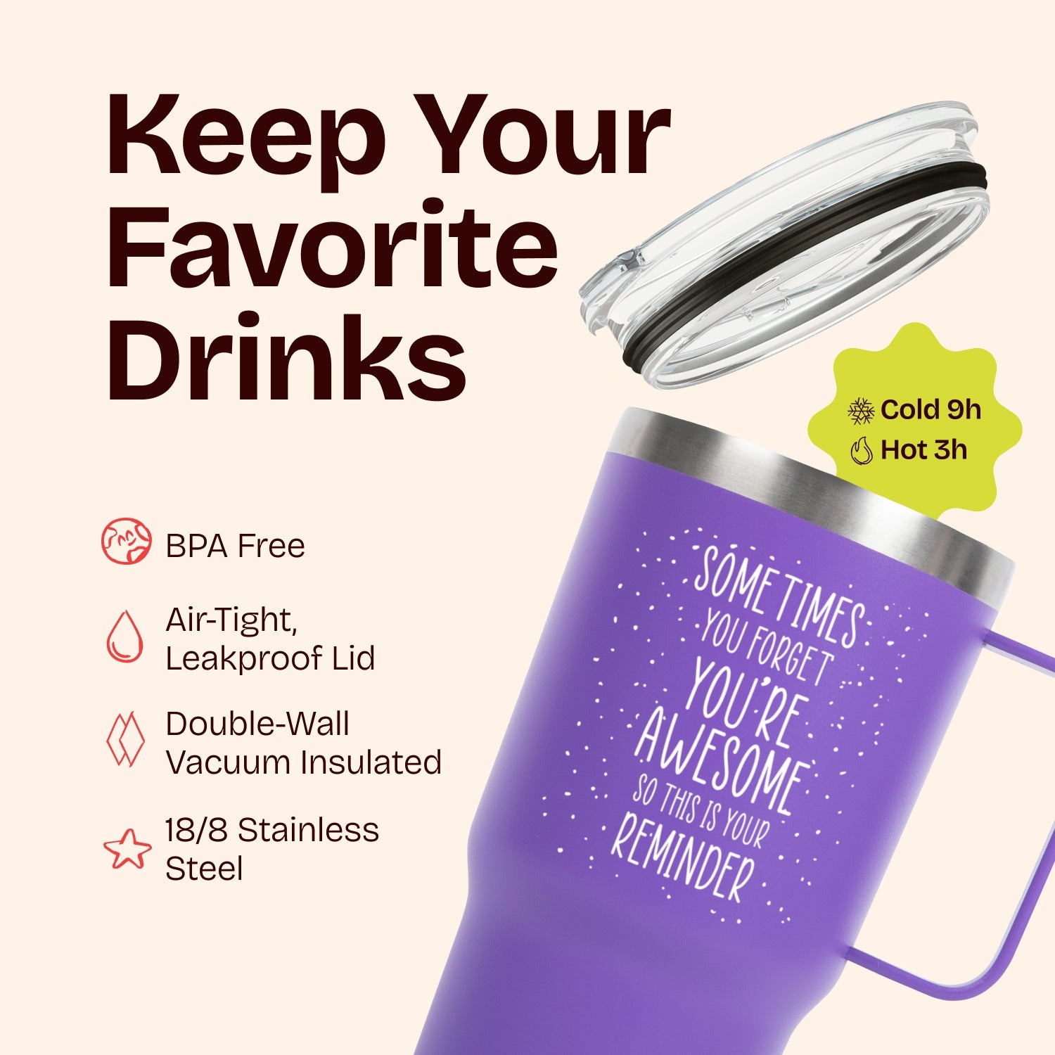Gifts for Women and Mothers - Sometimes You Forget You Are Awesome 20 Ounce HOz Tumbler
