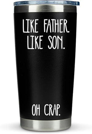 Dad Gifts - Tumbler 20oz - Stainless Steel, Double-Walled Insulation, Spill Resistant Lid, Portable with Straw and Cleaning Brush