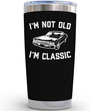 KLUBI Birthday Gifts for Men Unique Im Not Old Im Classic Mug Mens Birthday Gift Ideas 20oz Grandpa Gifts for Father's Day Gifts