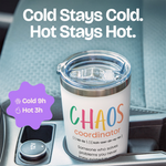 Gift for Mom Women Nurse - Chaos Coordinator White Nutritional Value 20 ounce oz Tumbler Birthday Gifts for Mom Boss Nurse