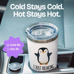 Gifts for Friends - Freaking Love Penguins White 20 ounce oz Tumbler Gifts Casual Friendship