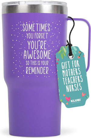 KLUBI Purple Gifts for Women - Sometimes You Forget You Are Awesome Gifts For Women 20 Ounce Purple