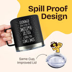 Gift for Mom Dad - Sometimes You Forget You're Awesome Black 14 ounce oz Birthday Gifts for Men Women Dad Mom