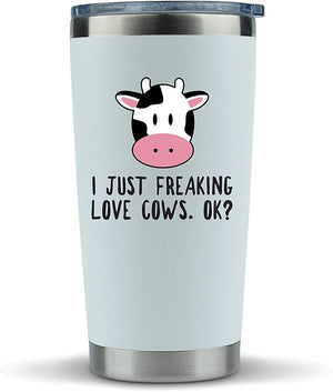 Animal Lovers - Tumbler 20oz - Stainless Steel, Double-Walled Insulation, Spill Resistant Lid, Portable with Straw and Cleaning Brush
