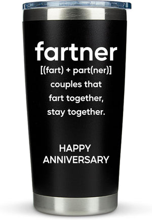 KLUBI Gift for Husband Fartner Cup Couples That Fart Together Stay Together 20oz Fartner Mug Funny Gifts