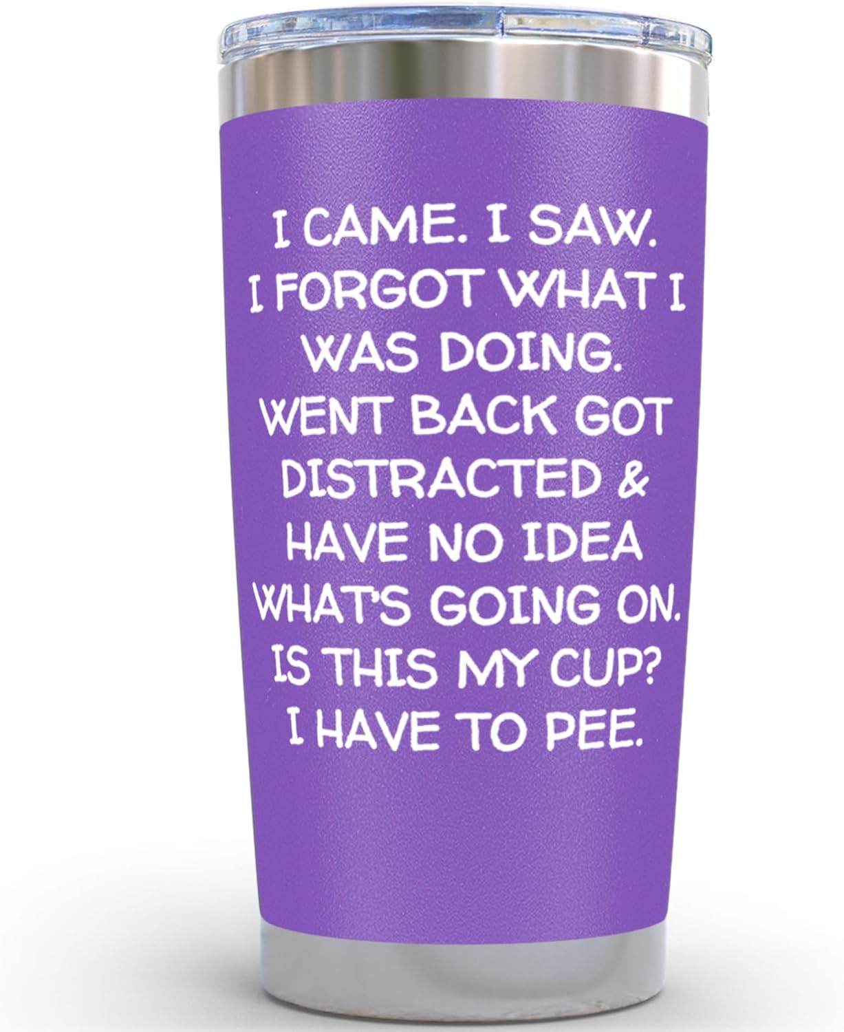 Gifts for Grandma Elder - I Came I Saw Purple 20 ounce oz Tumbler Gifts for Amazing Grandmother
