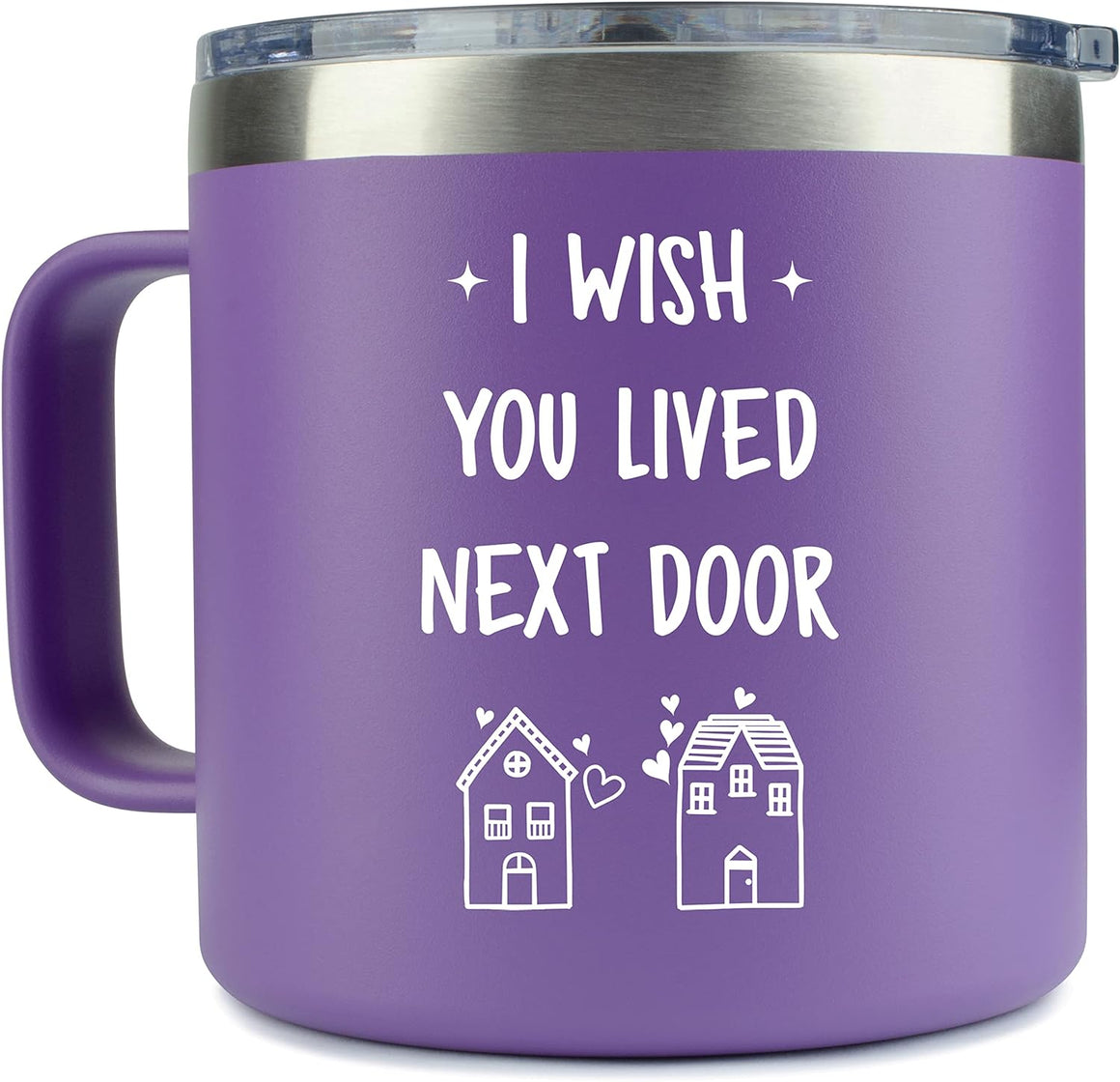 KLUBI Friend Birthday Gifts for Women I Wish You Lived Next Door Gifts for Women 14oz Mug Friend Birthday Gifts