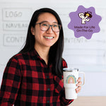 Gifts for Teachers - Rainbow Teacher White 20 ounce with handle oz Tumbler