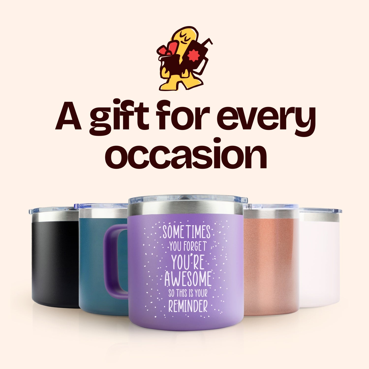 Gifts for Women and Mothers - Sometimes You Forget You Are Awesome 14 ounce oz Purple Mug Birthday Gifts