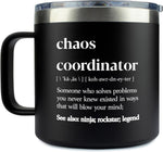 Gift for Mom Women Nurse - Chaos Coordinator Black 14 ounce oz Mug Birthday Gifts for Mom Women Nurse