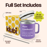 Gift for Mom Nurse - Chaos Coordinator Purple 14 ounce oz Mug Gifts for Mom Women Nurse