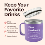 Gift for Mom Nurse - Chaos Coordinator Purple 14 ounce oz Mug Gifts for Mom Women Nurse