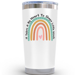 Gifts for Teachers - Rainbow Teacher White 20 ounce oz Tumbler