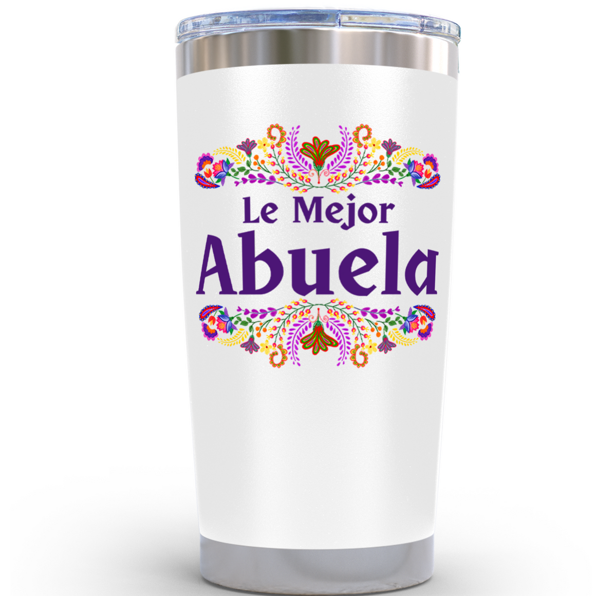 Gift for Grandma - Abuela Gift 20 ounce oz white Tumbler - Birthday Gifts for Women Grandma