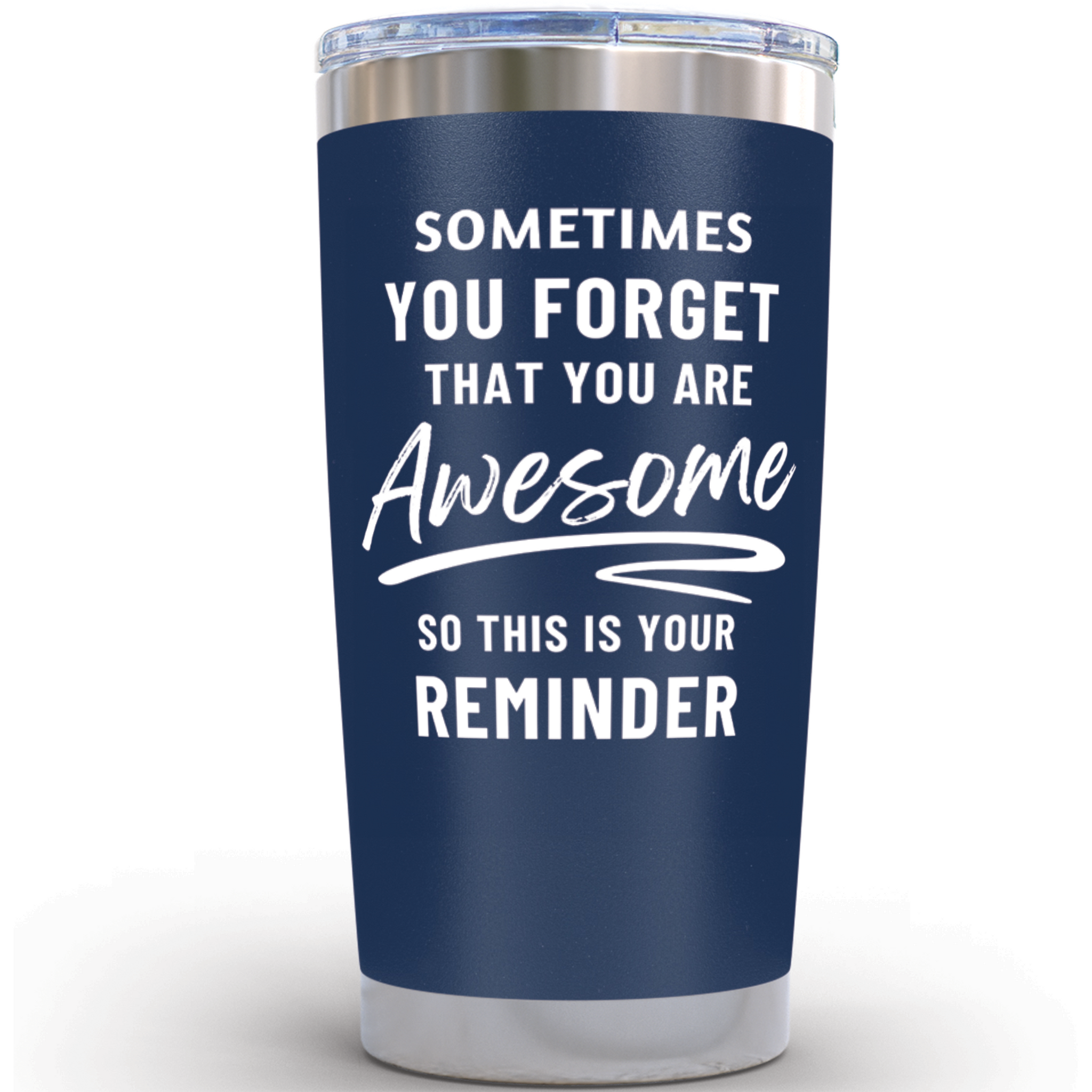 Gift for Fathers Dad - Sometimes You Forget You're Awesome (Masculine) Navy 20 ounce oz Birthday Gifts for Fathers Dad