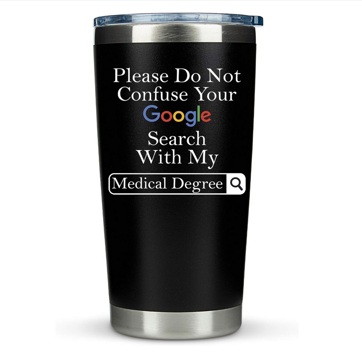 Gifts for Doctor Coworker - Google Doctor Black 20 ounce oz Tumbler Birthday Graduation Gifts
