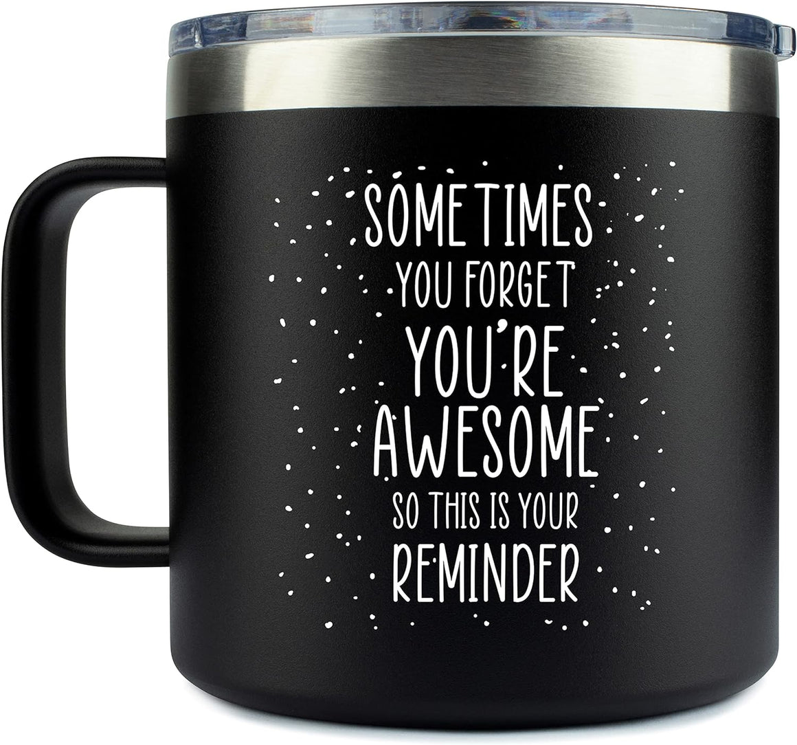 KLUBI Birthday Gifts for Women Who Have Everything - Sometimes You Forget You Are Awesome Gifts For Women Mothers Day Gifts for Mom From Daughter Purple Mug Gifts Baskets for Women Fun Teacher Gifts