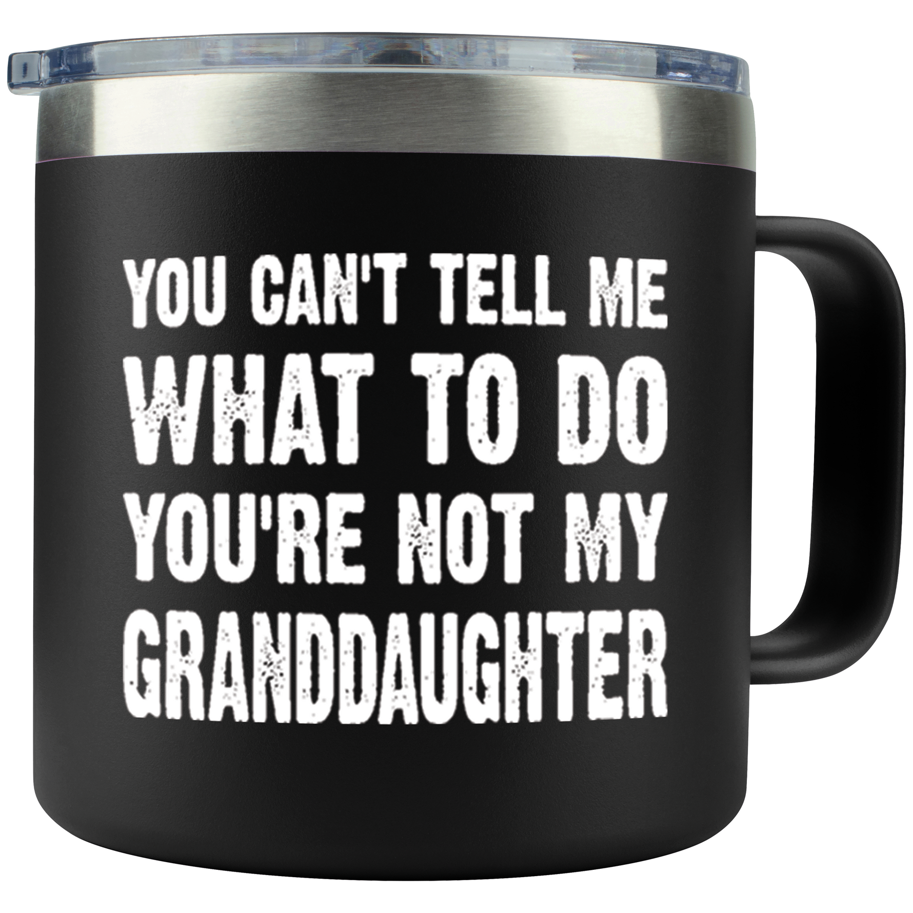Gifts for Grandpa - Not My Granddaughter Black 14 ounce oz Mug Grandpa Grandfather