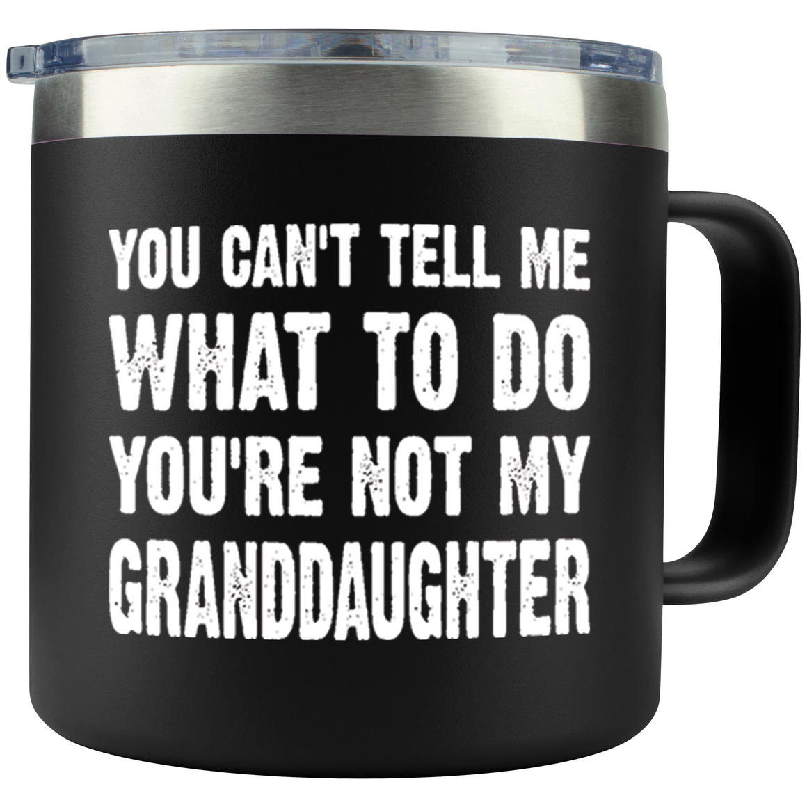 Gifts for Grandpa - Not My Granddaughter Black 14 ounce oz Mug Grandpa Grandfather