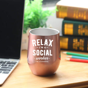 Social Worker Gifts - Tumbler/Mug 12oz for Coffee, Wine or Any Drink